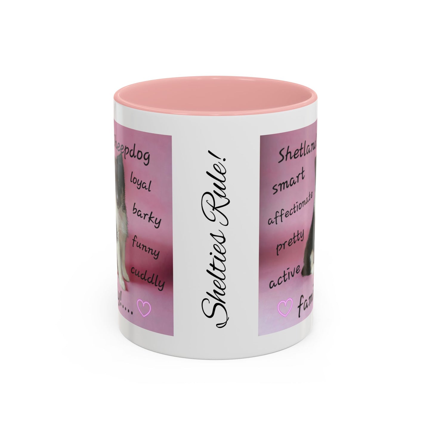 Shelties Rule! Shetland Sheepdog Accent Coffee Mug, 11oz