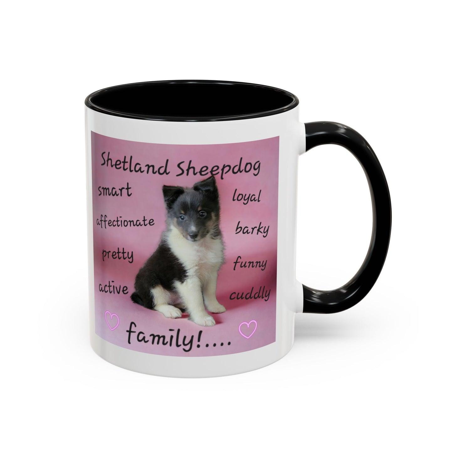 Shelties Rule! Shetland Sheepdog Accent Coffee Mug, 11oz