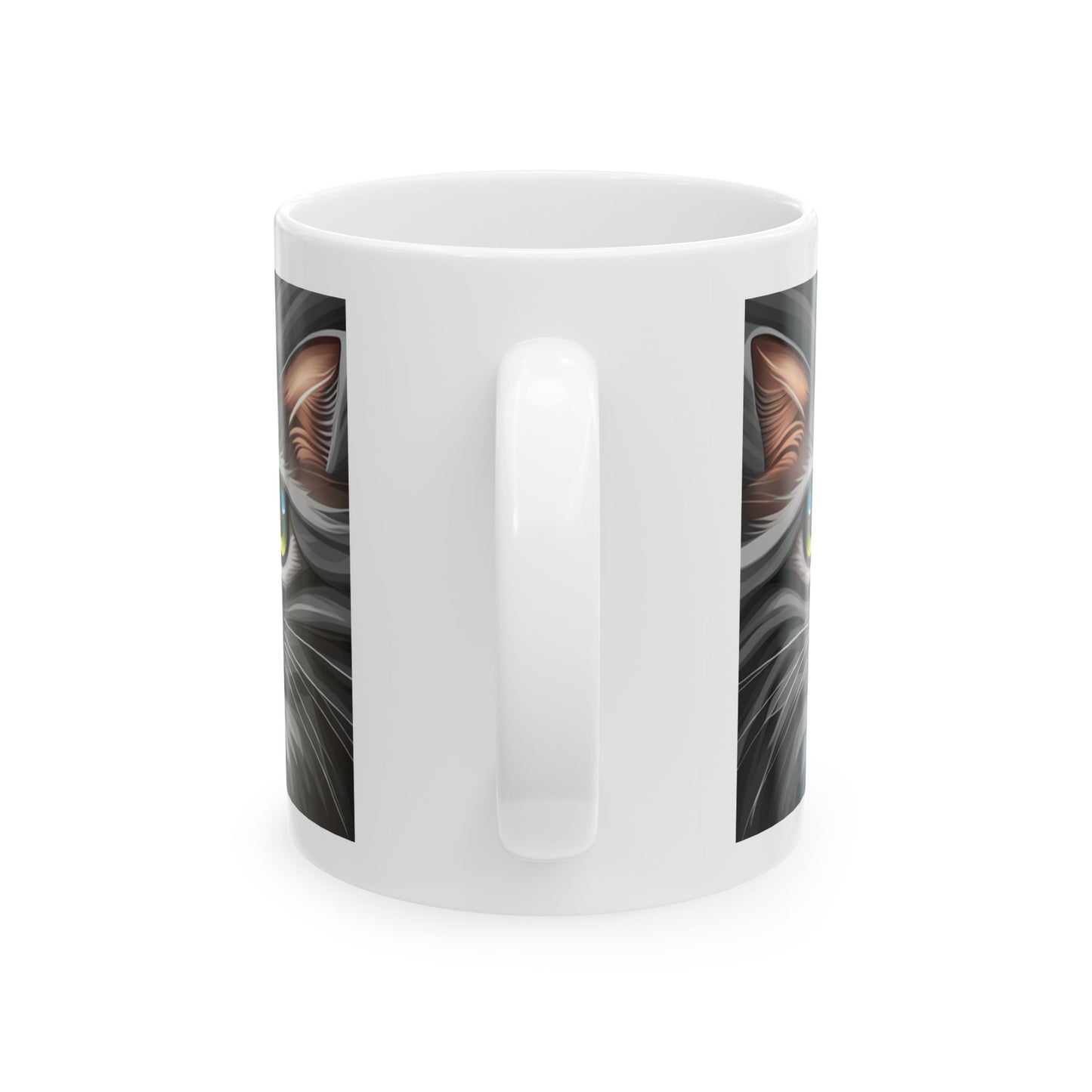 Cat MOM Gray Tabby Cat Ceramic Mug 11oz