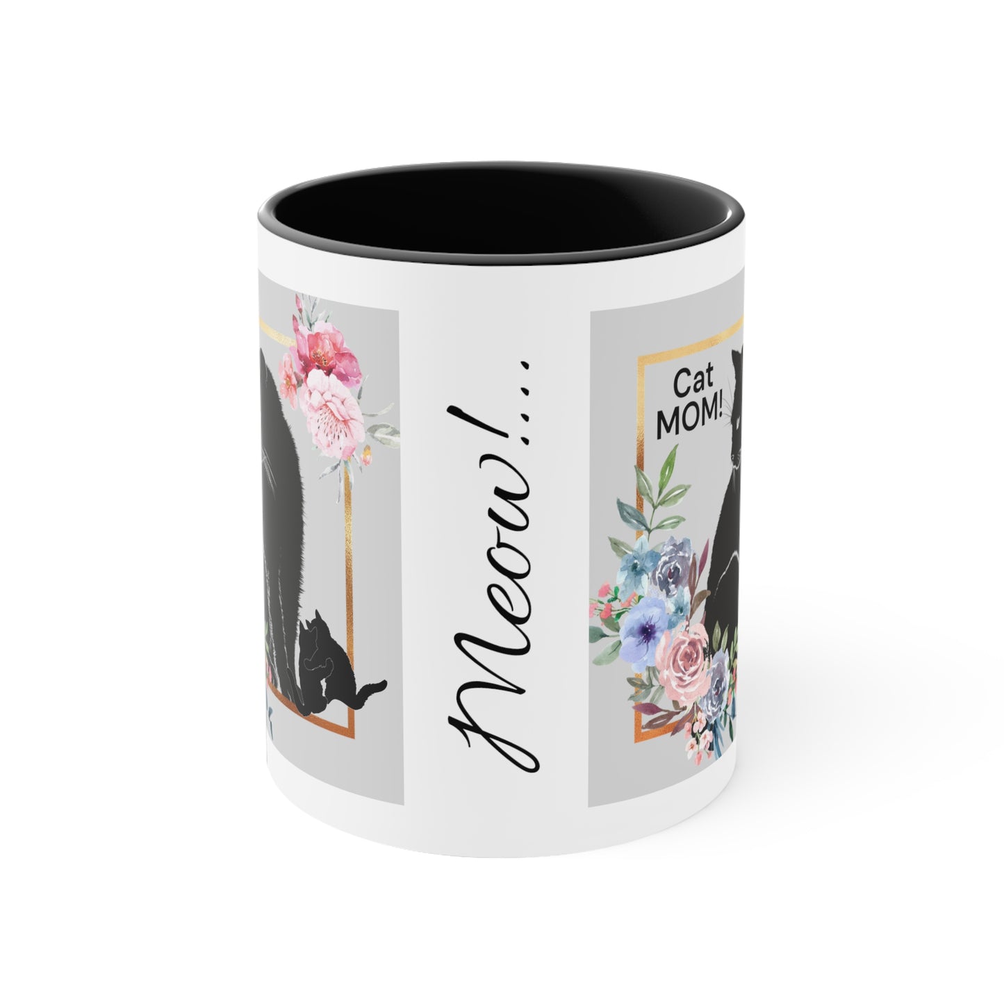 CAT MOM Meow Accent Coffee Mug, 11oz