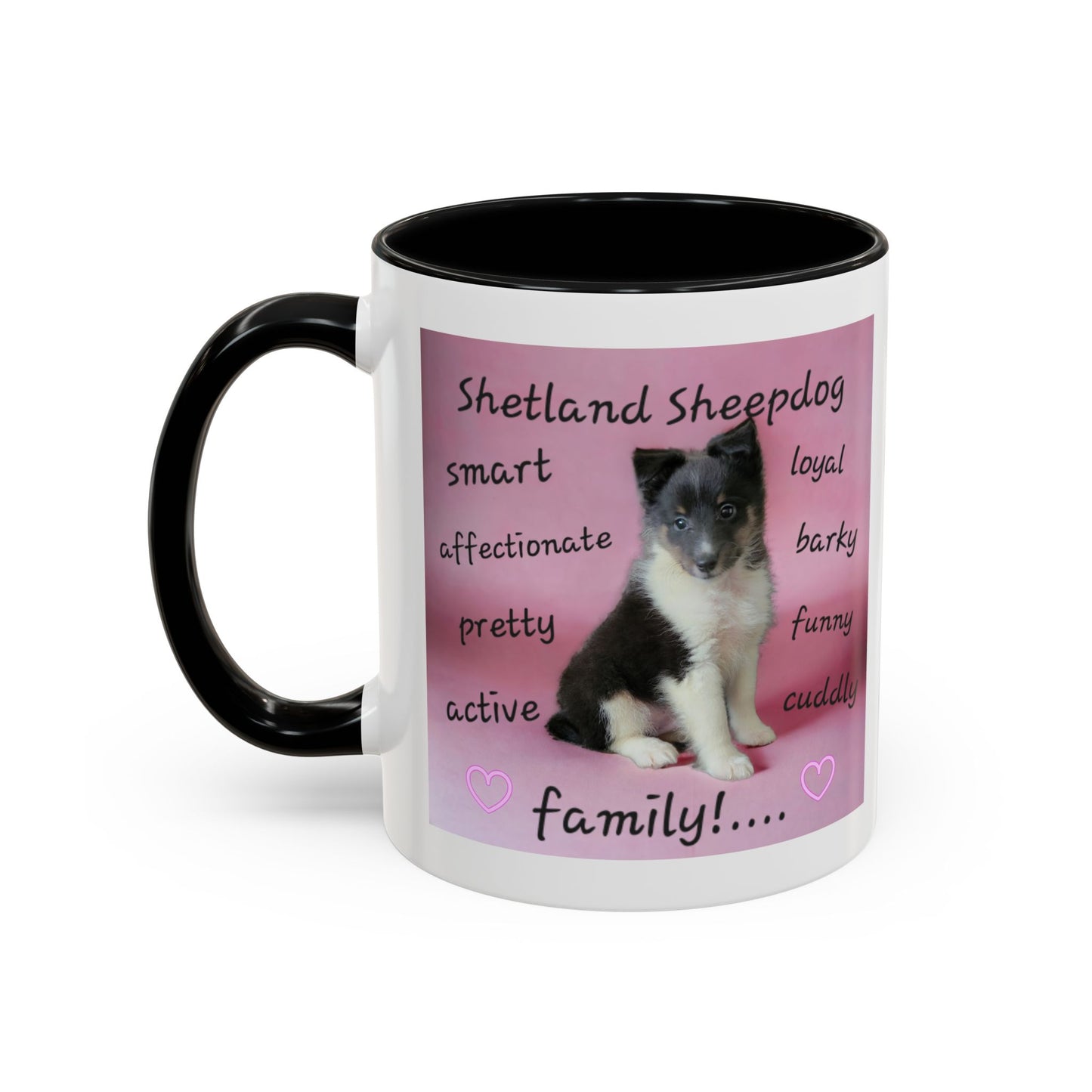 Shelties Rule! Shetland Sheepdog Accent Coffee Mug, 11oz
