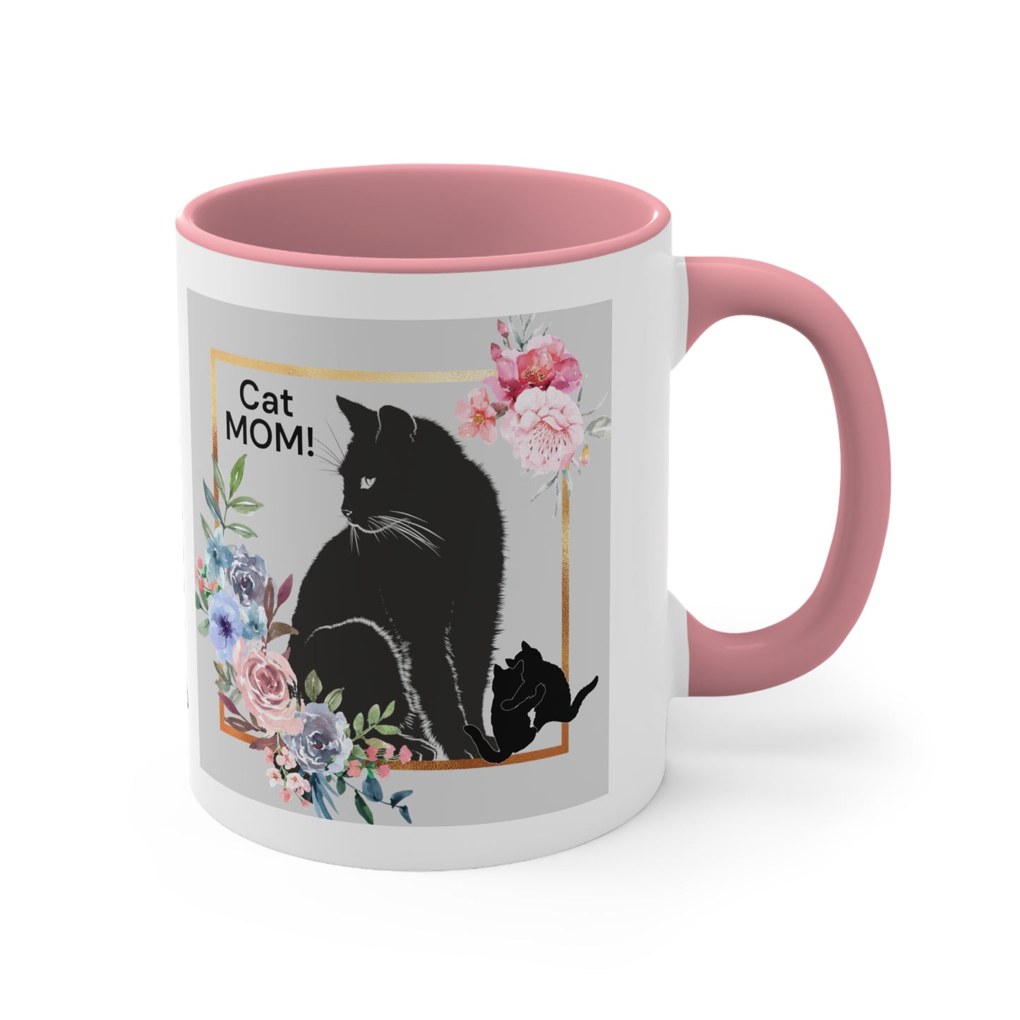 CAT MOM Meow Accent Coffee Mug, 11oz