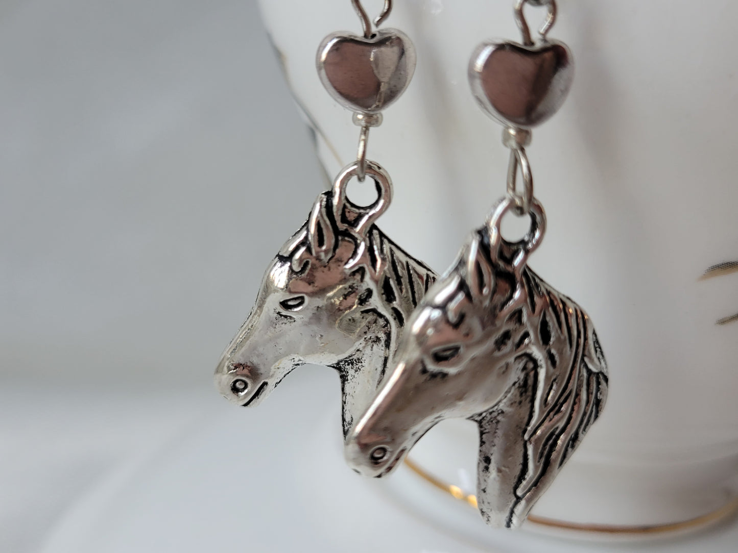 Horse Earrings I LOVE MY HORSE Dangle Drop Earrings