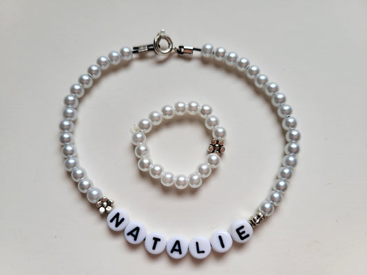 Doll Name Necklace Set fits Lee Middleton 24 inch Doll "Any Name!"