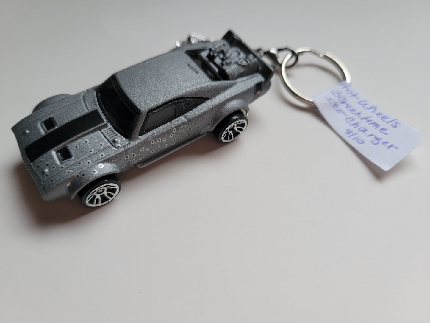 Diecast Car Keychain Hot Wheels Screentime ICE CHARGER (Gray)