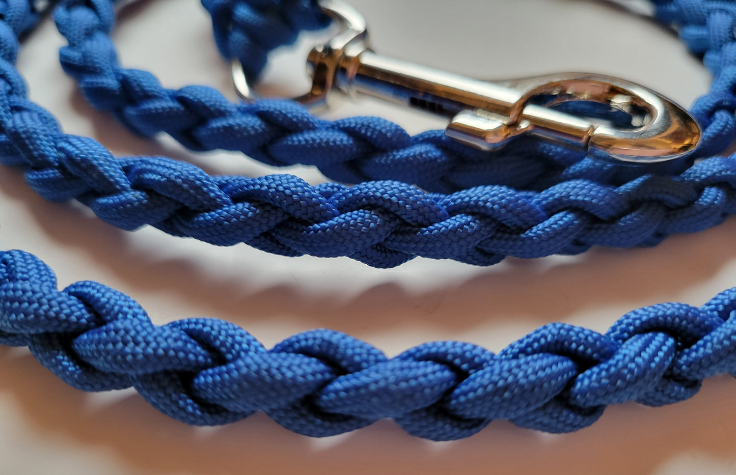 Paracord Braided Dog Leash Lead 6ft (Royal Blue) Med or Lg Dog Training Walking