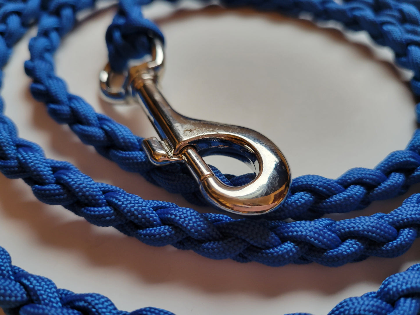 Paracord Braided Dog Leash Lead 6ft (Royal Blue) Med or Lg Dog Training Walking