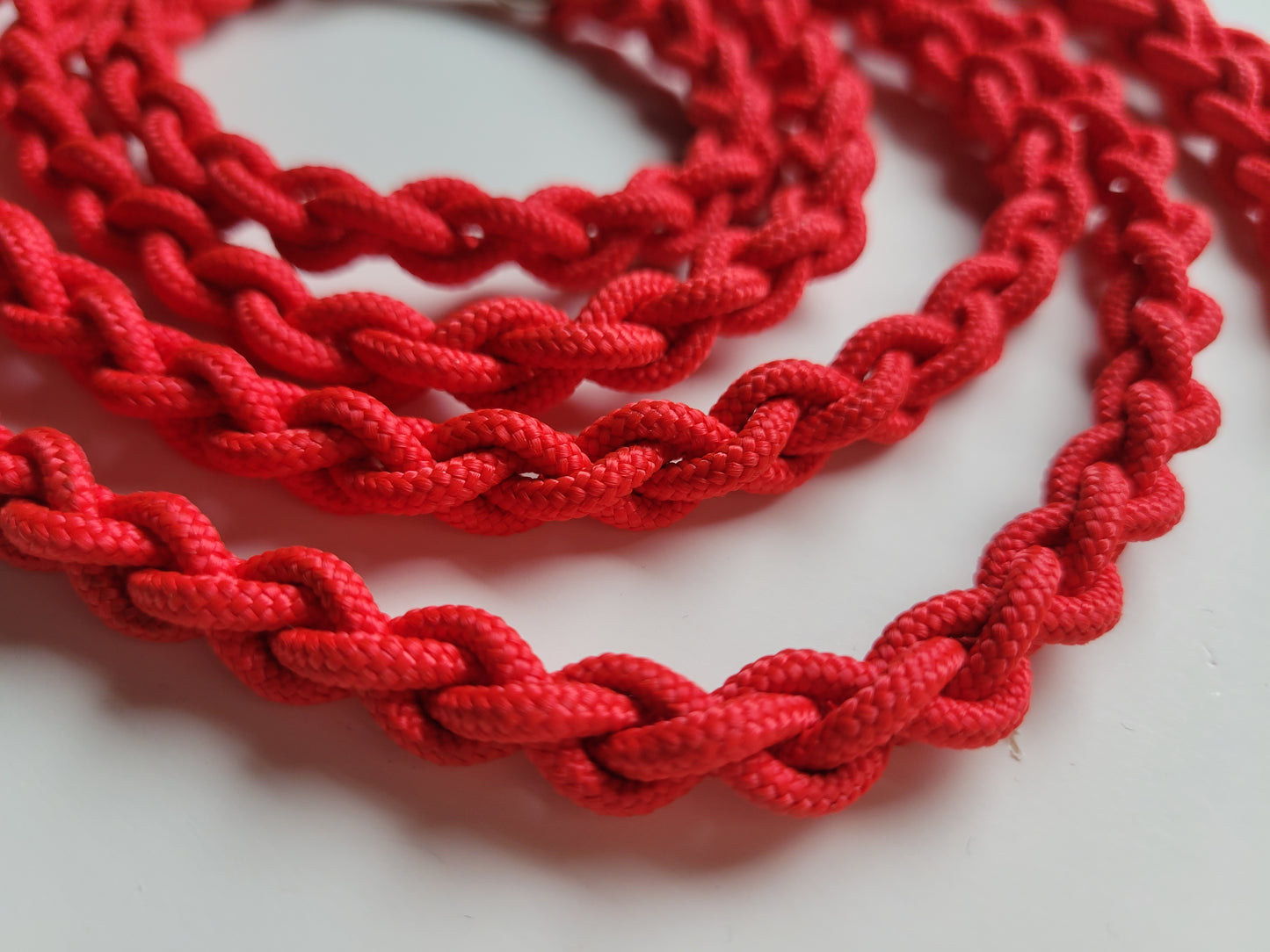 Paracord Braided Leash Lead 6 ft (Red) Puppy Cat Sm or Med Dog Training Walking