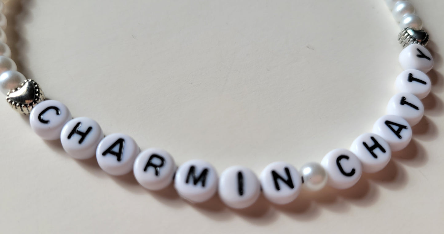 Charmin Chatty Doll NAME NECKLACE SET Fits 23 inch Dolls Handmade
