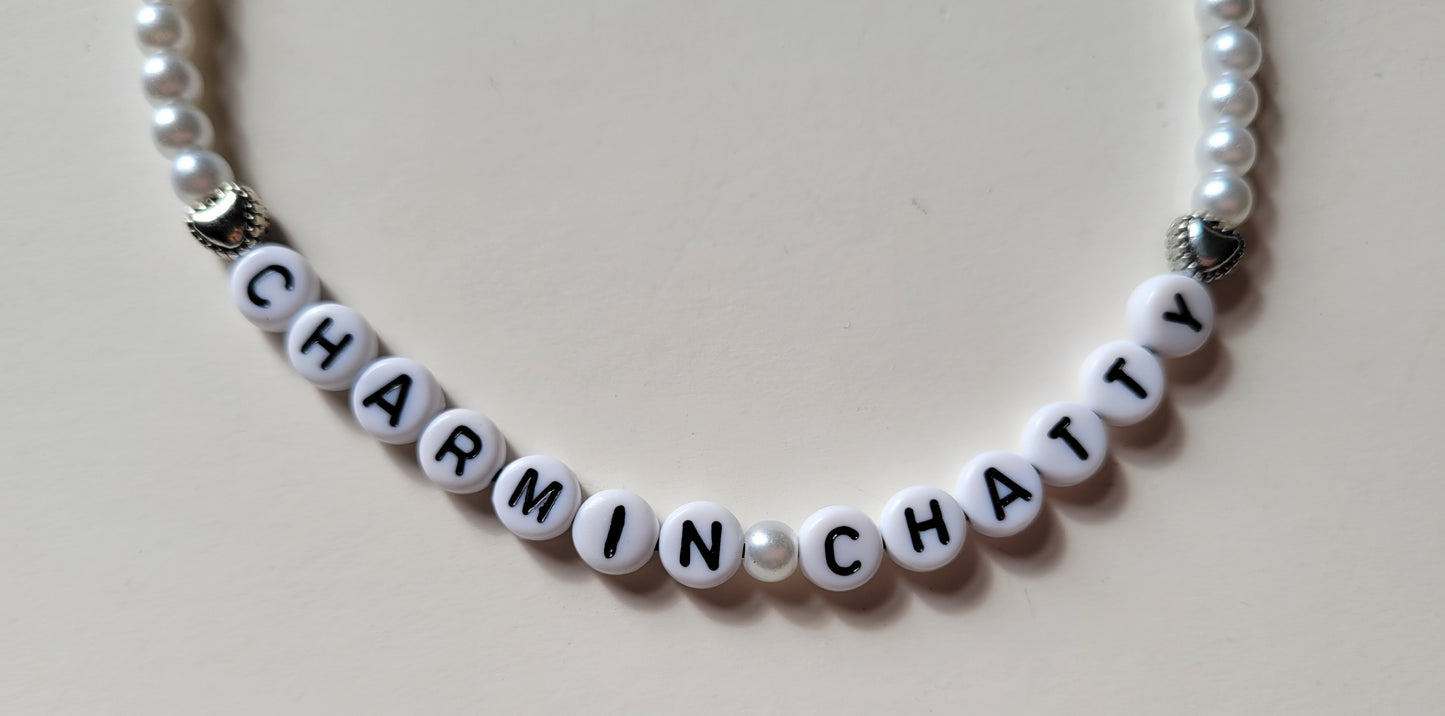 Charmin Chatty Doll NAME NECKLACE SET Fits 23 inch Dolls Handmade