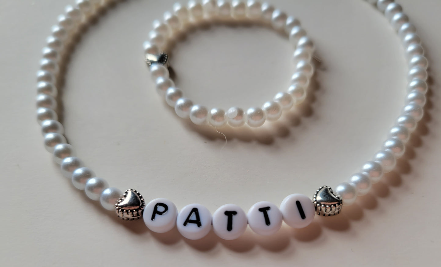 Patti Playpal NAME NECKLACE SET fits 35 inch Ideal Doll Handmade