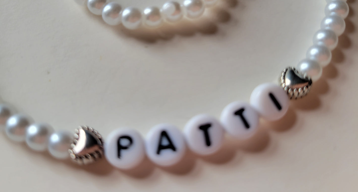 Patti Playpal NAME NECKLACE SET fits 35 inch Ideal Doll Handmade