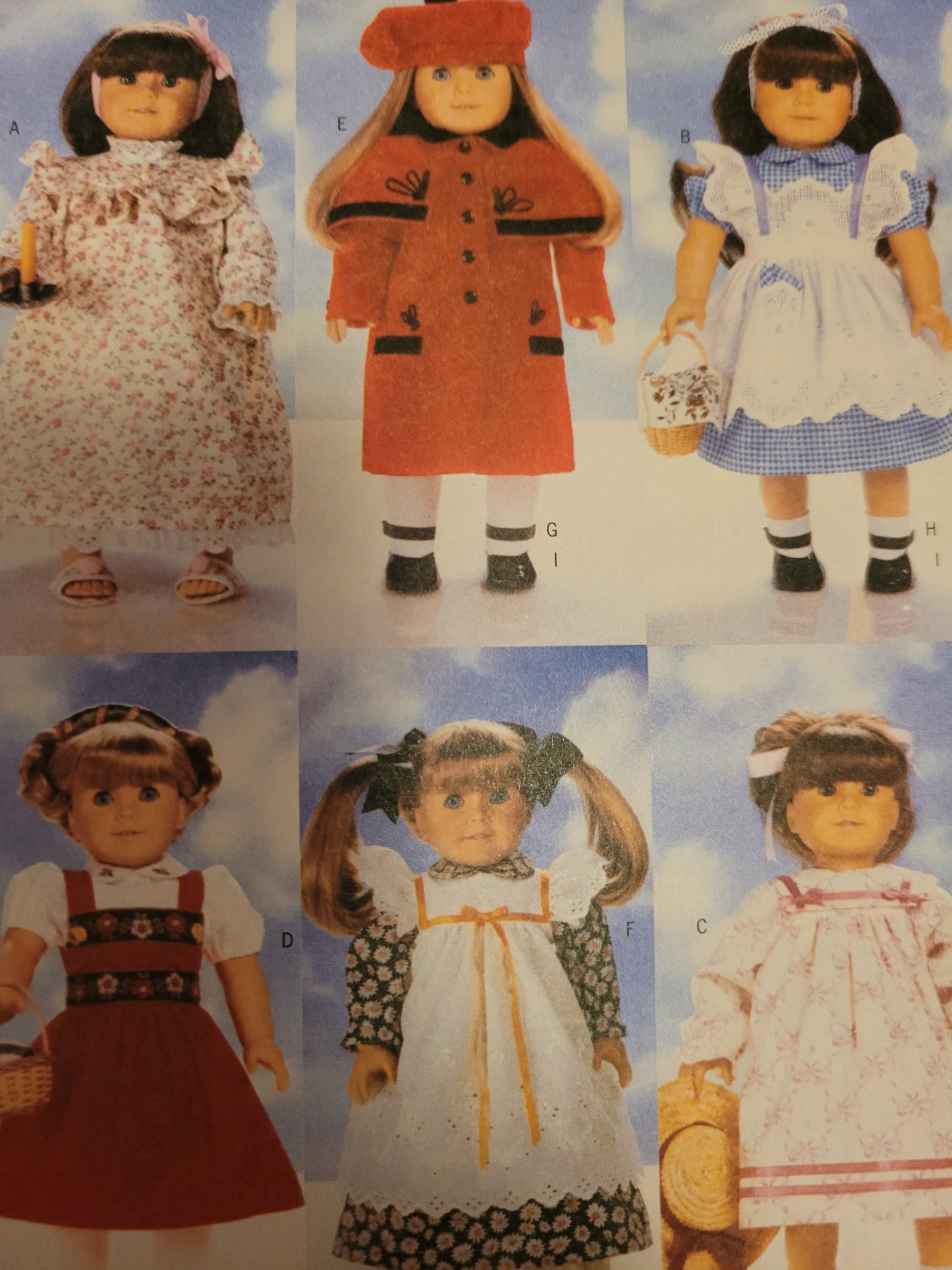 Butterick # B5589 18 Inch Doll Clothes Sewing Pattern: Dorothy Dress, Apron, CoT, Pajamas