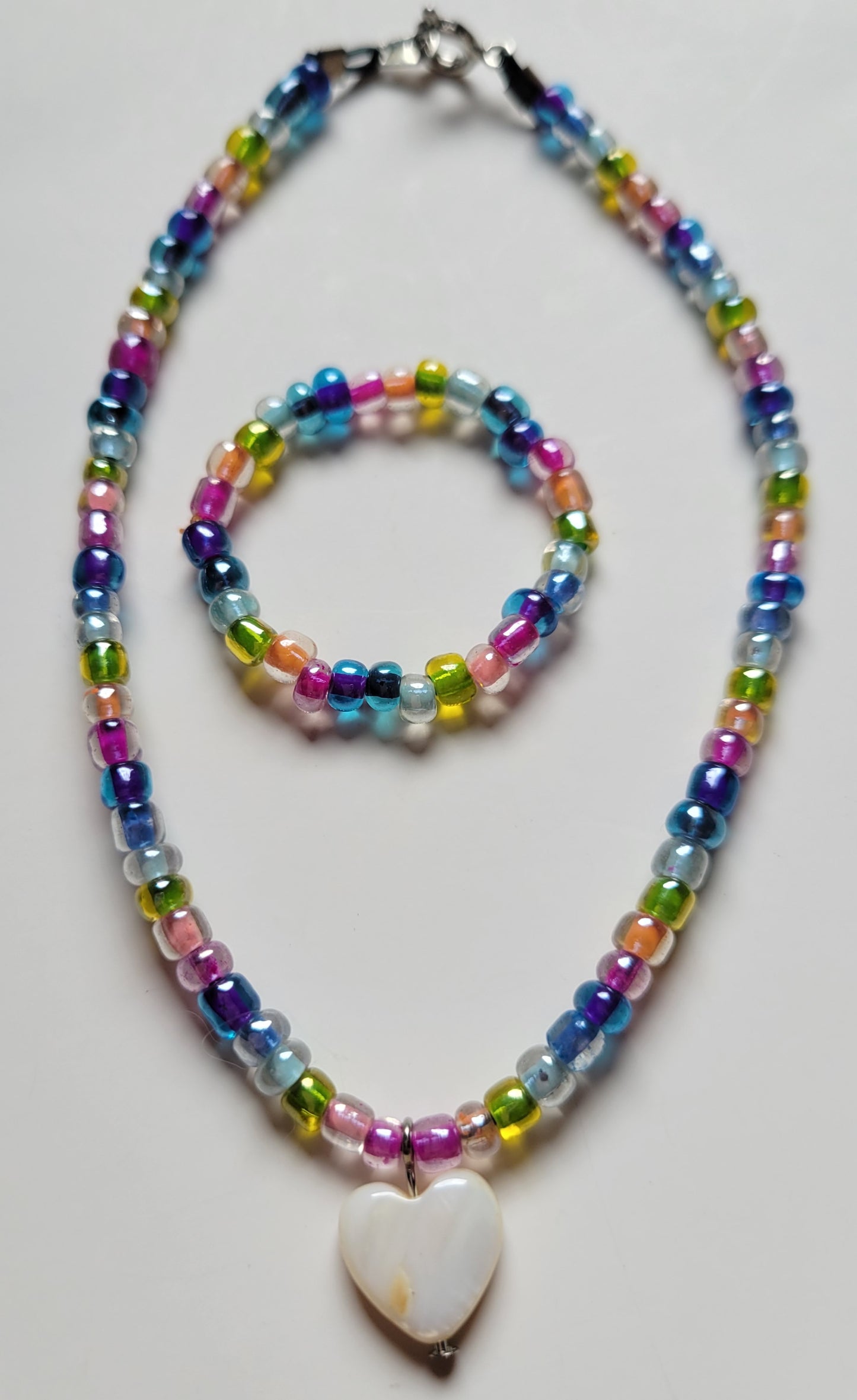 Doll Necklace Set For 18 Inch Dolls Multi Color with HEART Fit 18 Inch American Girl