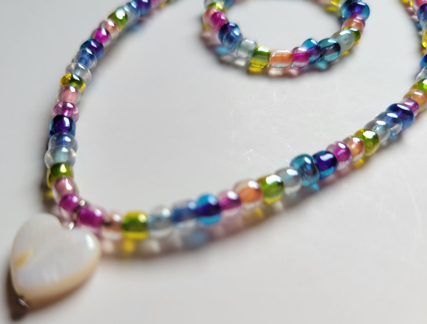 Doll Necklace Set For 18 Inch Dolls Multi Color with HEART Fit 18 Inch American Girl