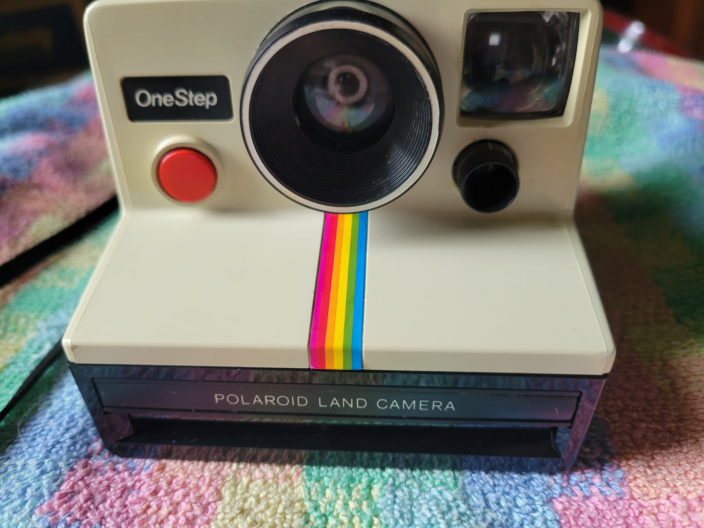 Polaroid ONE STEP Land Camera Estate Find Rainbow Stripe Vintage