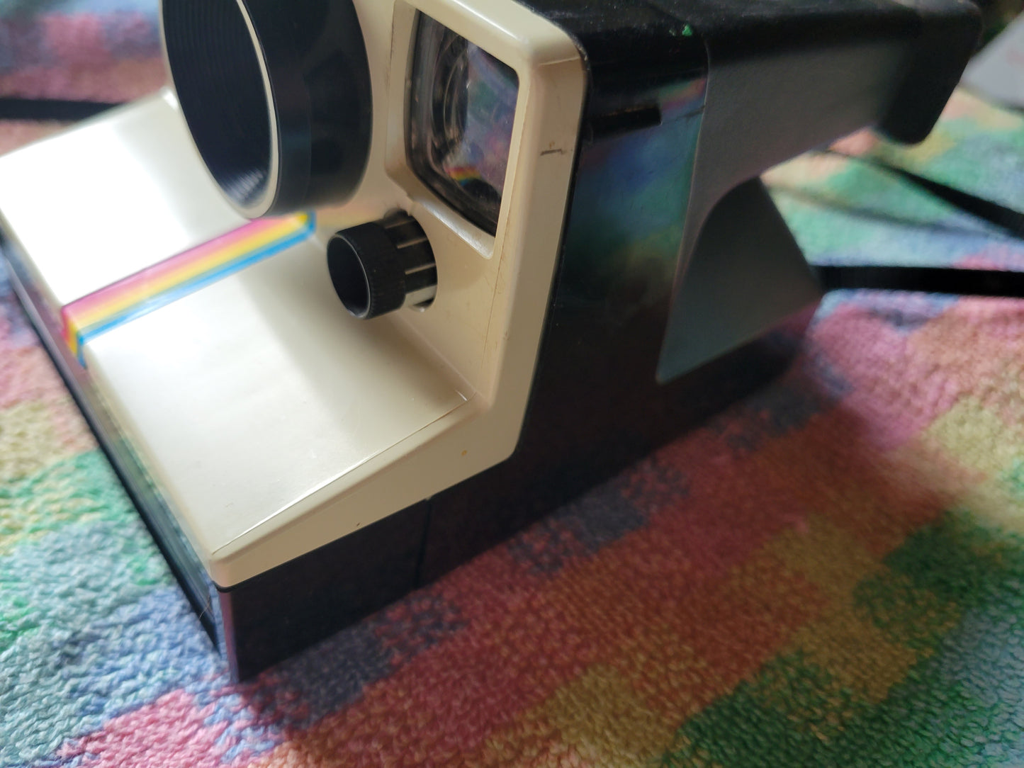 Polaroid ONE STEP Land Camera Estate Find Rainbow Stripe Vintage
