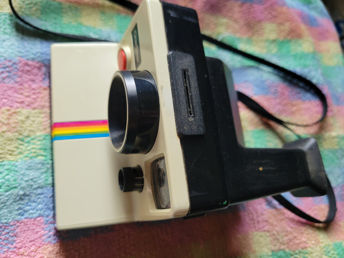 Polaroid ONE STEP Land Camera Estate Find Rainbow Stripe Vintage