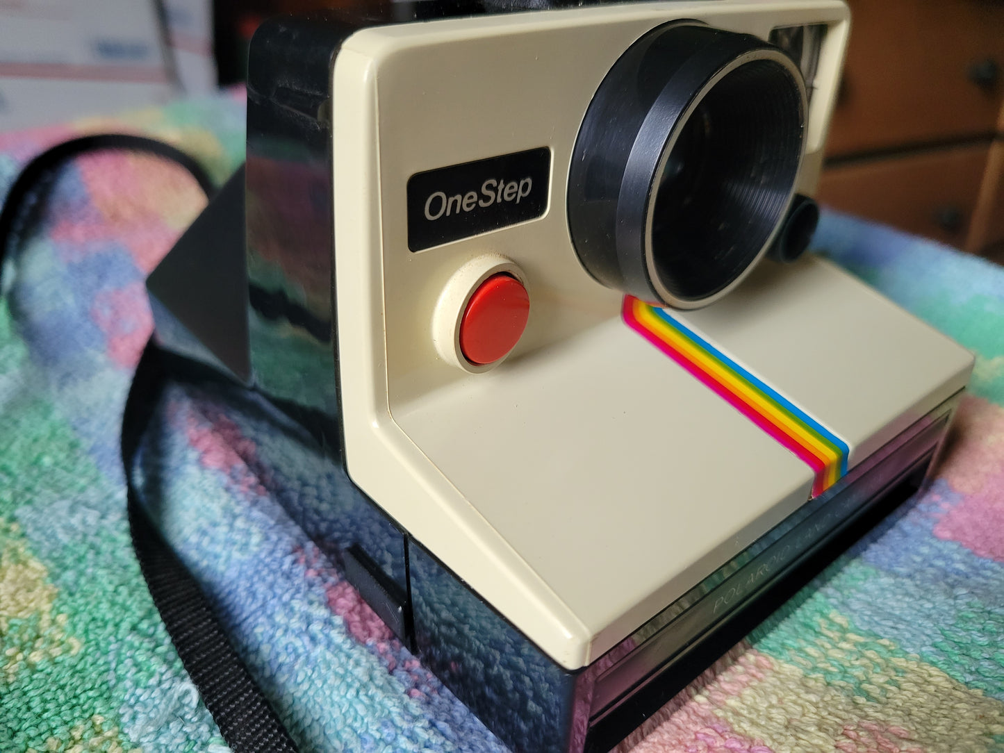 Polaroid ONE STEP Land Camera Estate Find Rainbow Stripe Vintage