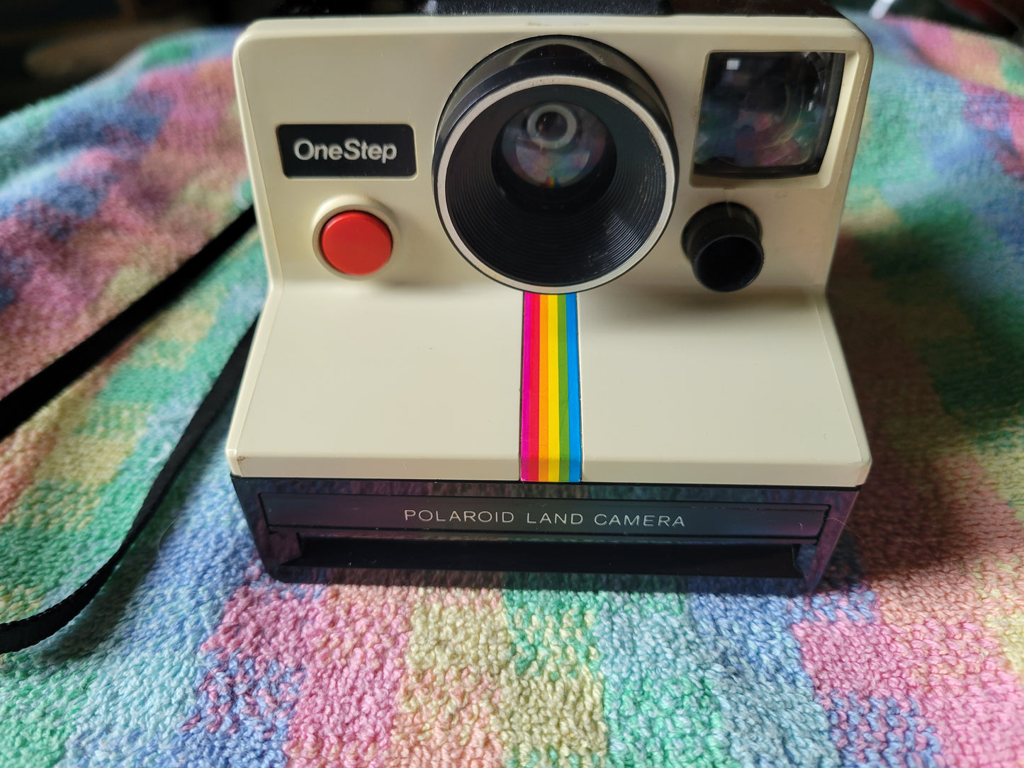 Polaroid ONE STEP Land Camera Estate Find Rainbow Stripe Vintage