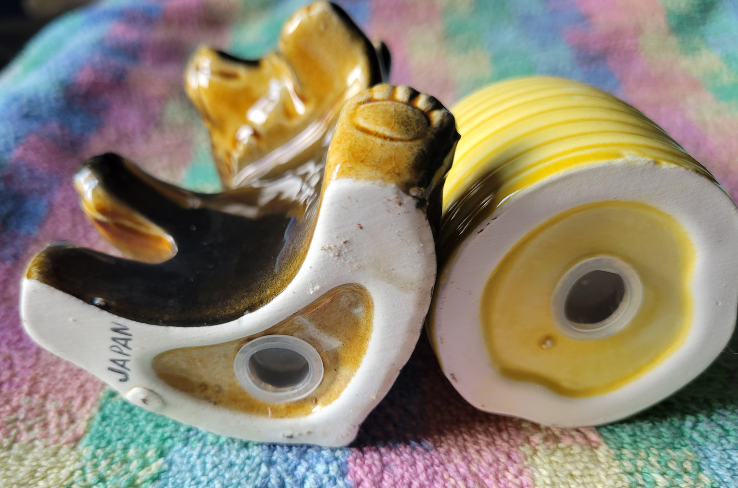 Vintage Japan BEAR 🐻 & BEEHIVE Salt Pepper Shakers ☆Very Cute!☆