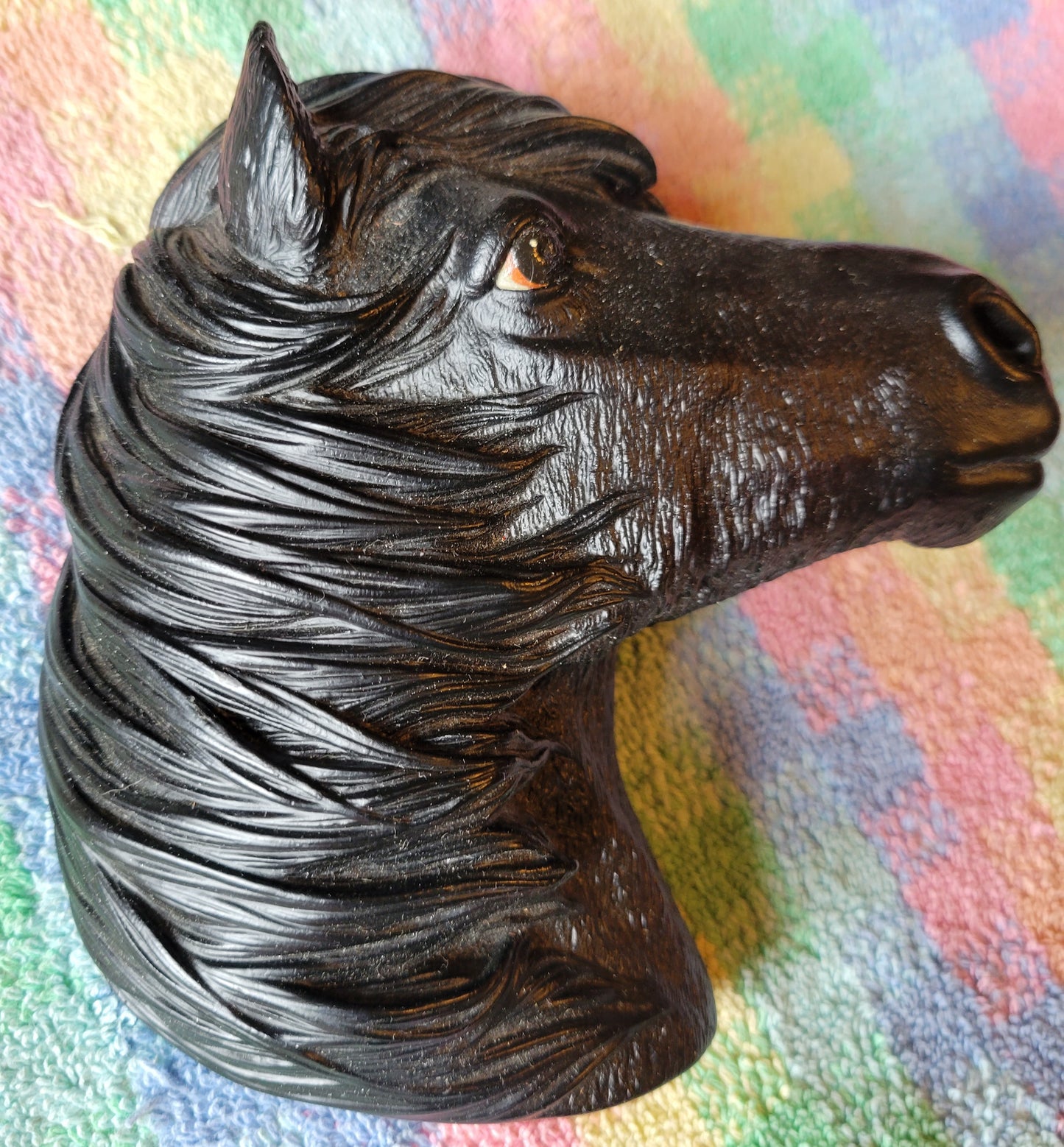 Bosson HORSE/PONY HEAD Black Vintage Fraser Art Purchased In England 1981 To 85