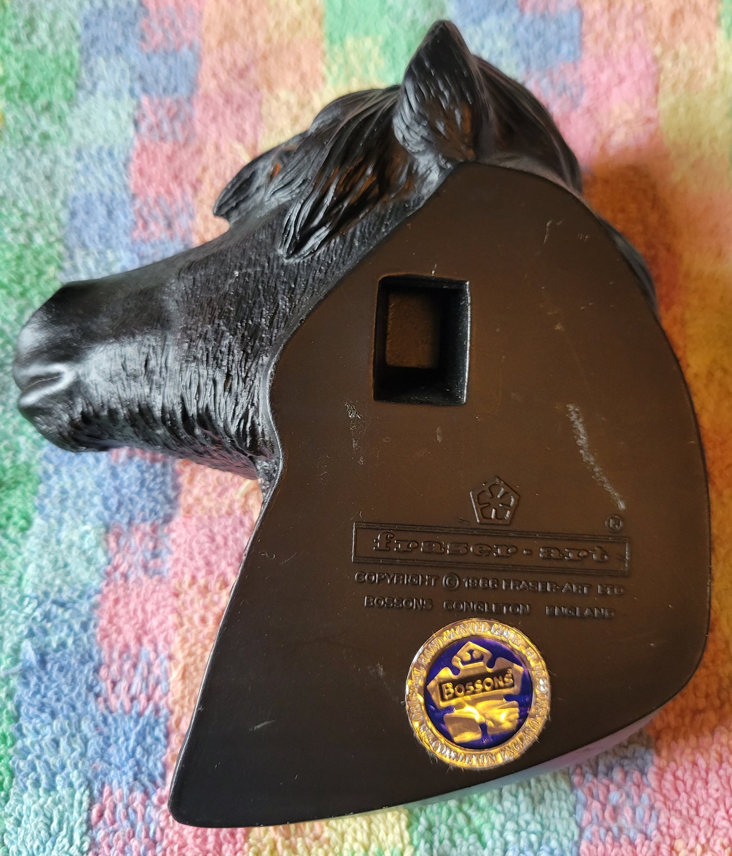 Bosson HORSE/PONY HEAD Black Vintage Fraser Art Purchased In England 1981 To 85