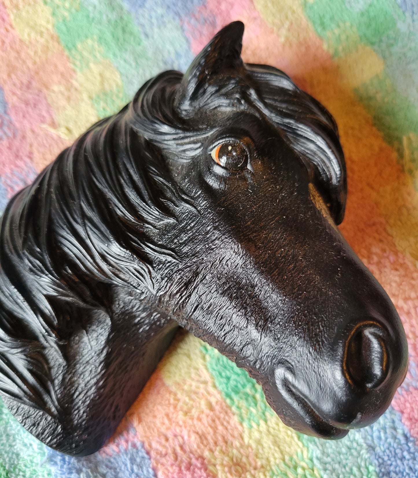 Bosson HORSE/PONY HEAD Black Vintage Fraser Art Purchased In England 1981 To 85