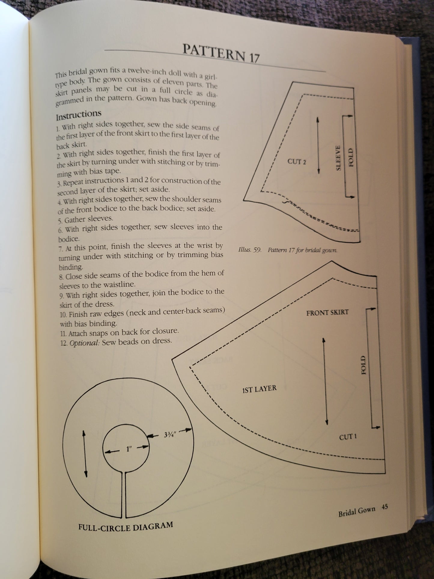 Dolls' Clothes Pattern Book By Roselyn Gadia-Smitley Barbie Cabbage Patch & More Dolls
