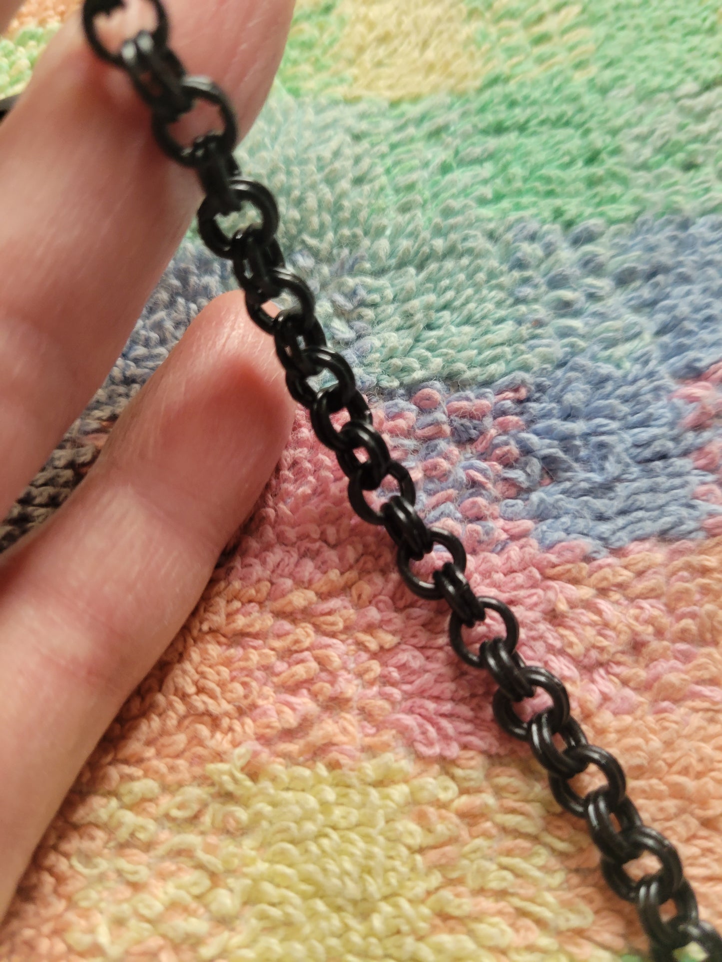 Womans Black Chain Charm Style Bracelet Gothic Boho Gypsy