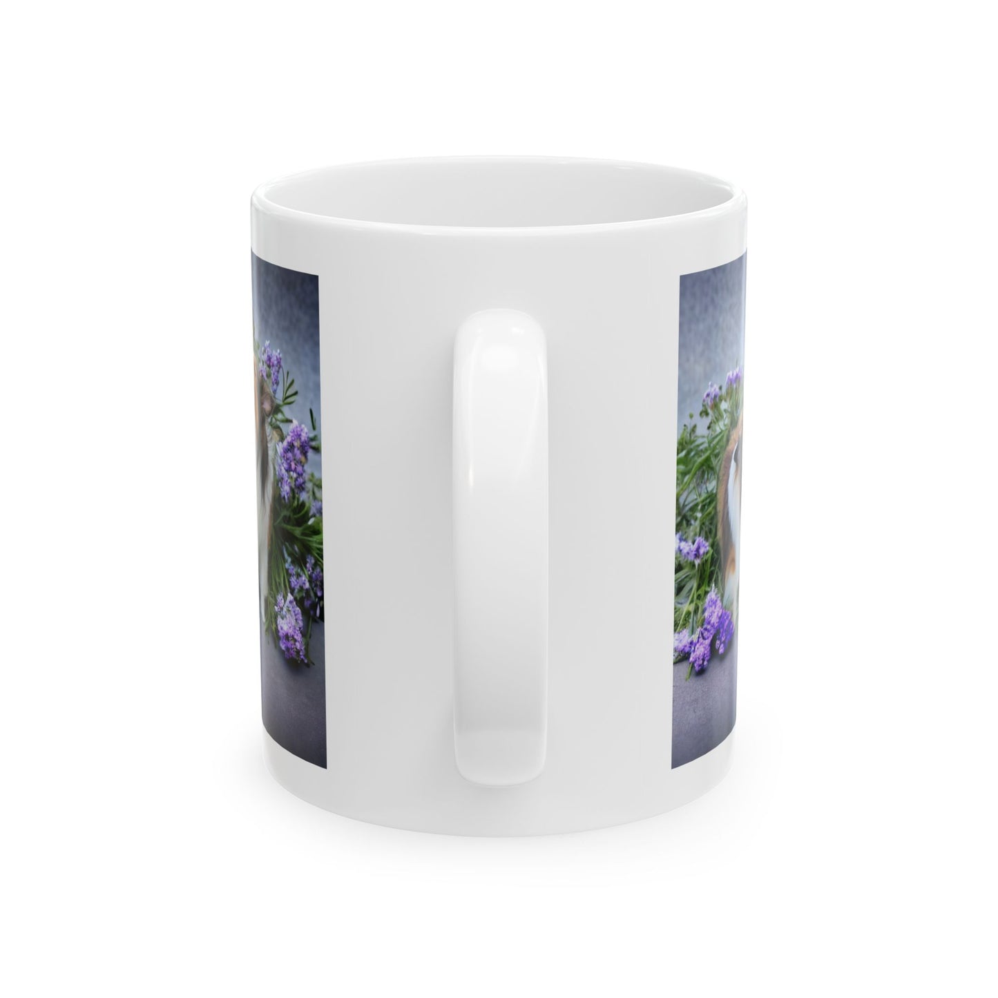 Shelties in Lavender Ceramic Mug 11oz