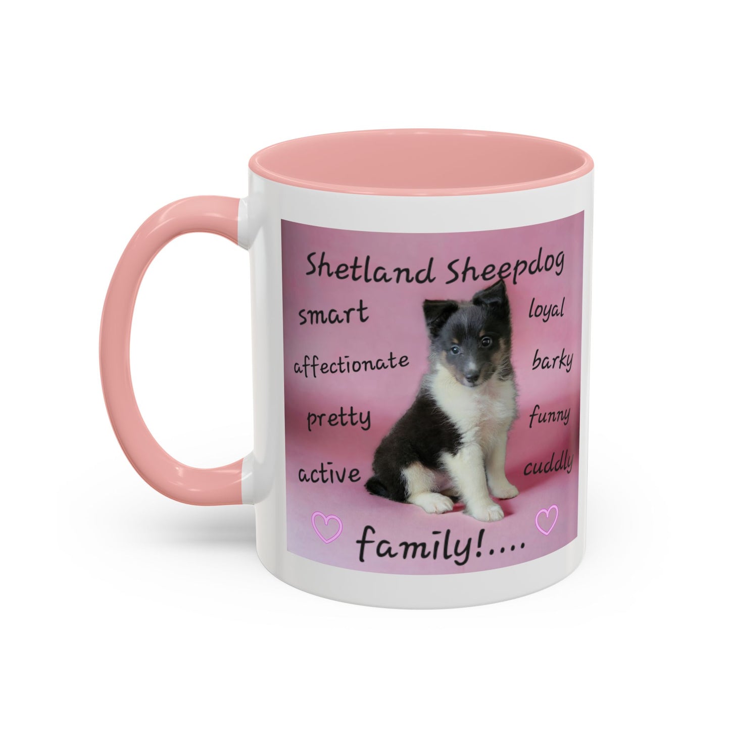 Shelties Rule! Shetland Sheepdog Accent Coffee Mug, 11oz