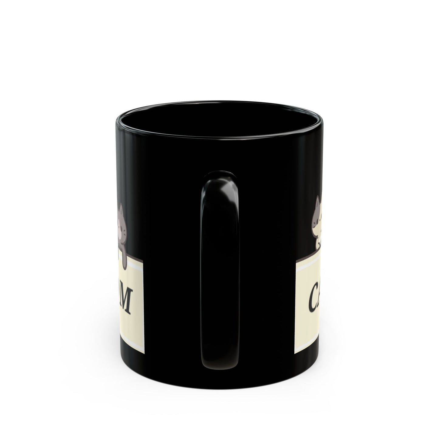 CAT MOM 11oz Black Coffee Mug