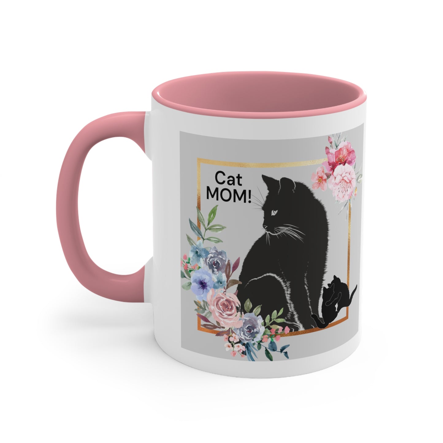 CAT MOM Meow Accent Coffee Mug, 11oz