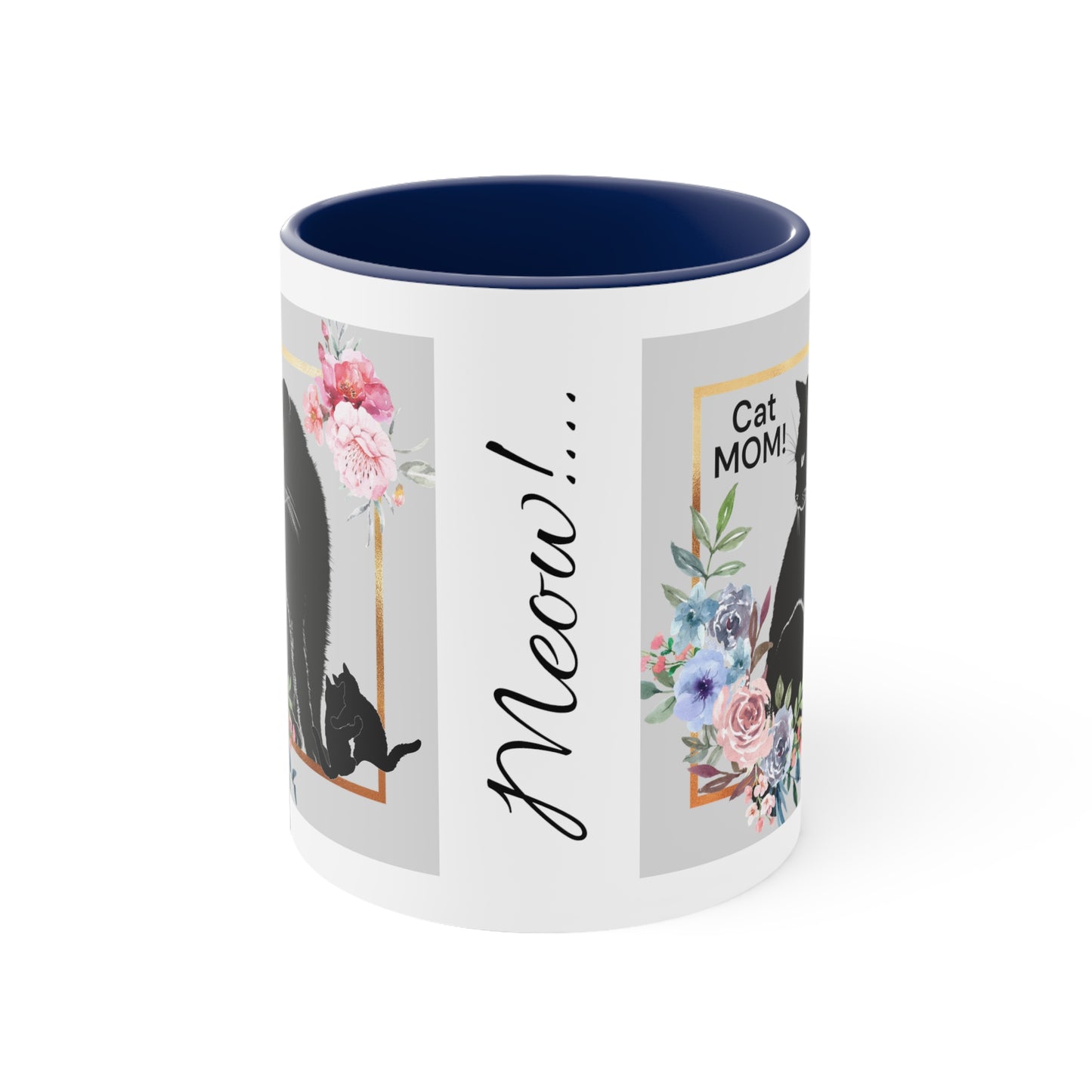 CAT MOM Meow Accent Coffee Mug, 11oz
