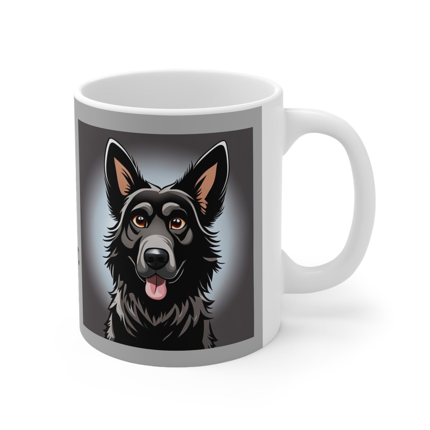 DOG DAD Black German Shepherd Ceramic Mug 11oz