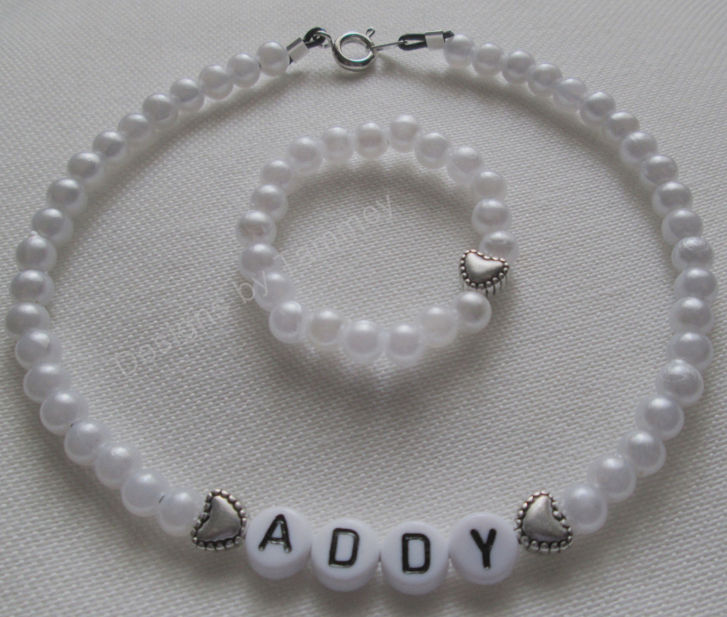 Doll Name Necklace Set fits Lee Middleton 24 inch Doll "Any Name!"