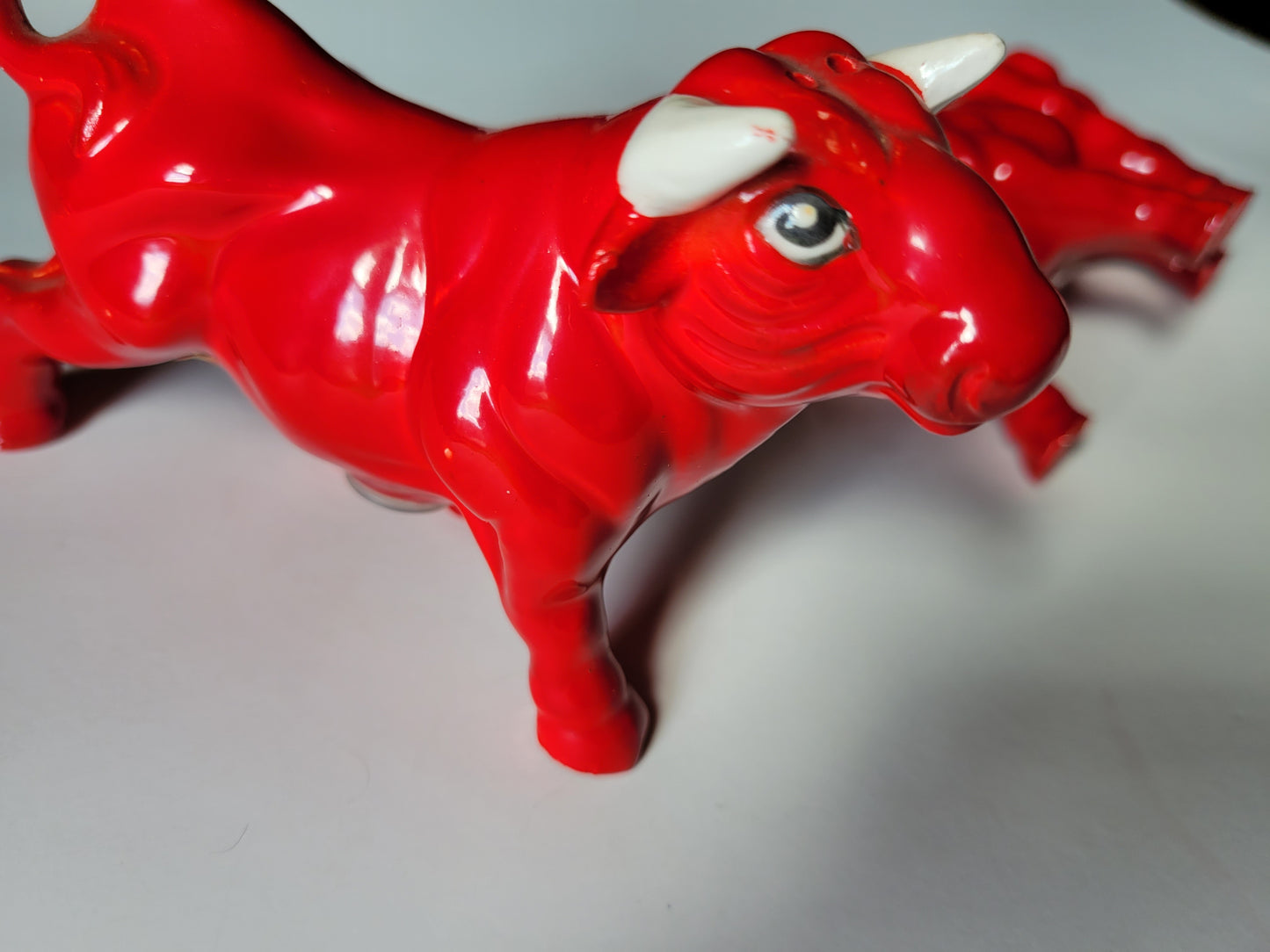 Red Bull Cow Googly Eyes 1960s Vintage Japan Salt & Pepper Shakers