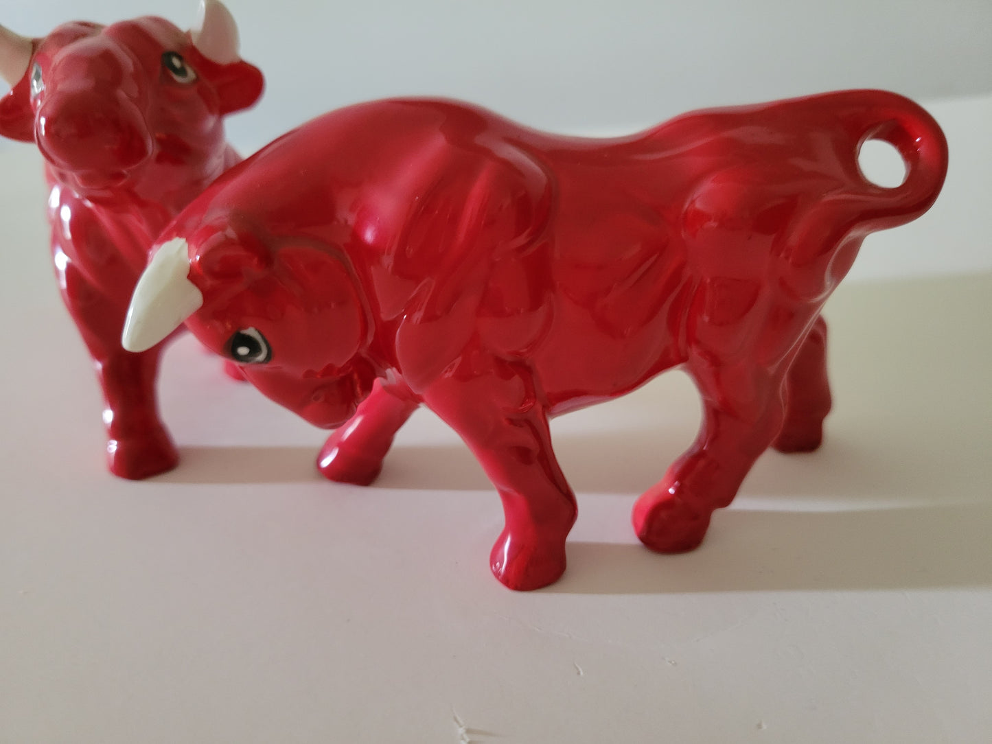 Red Bull Cow Googly Eyes 1960s Vintage Japan Salt & Pepper Shakers