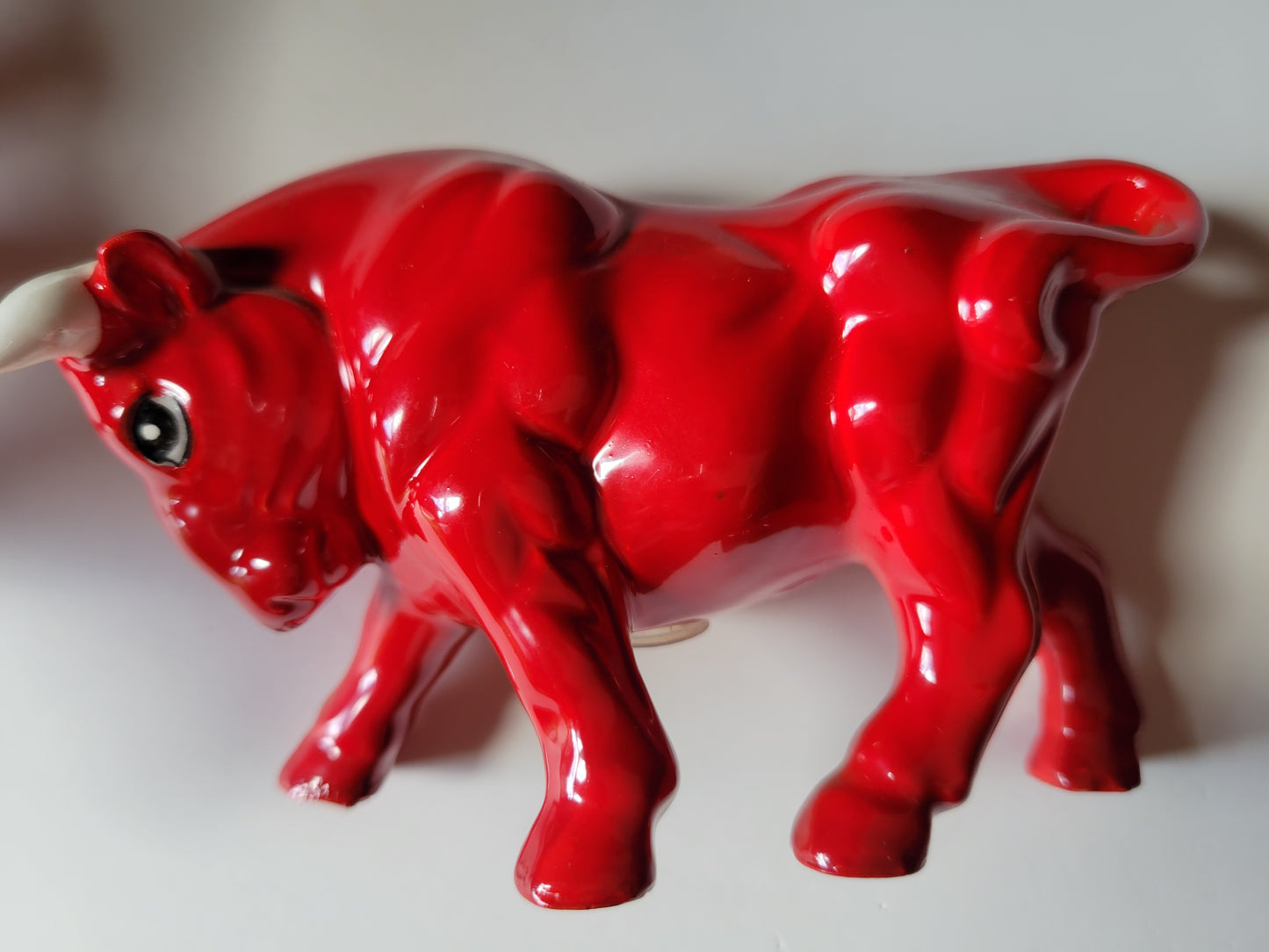 Red Bull Cow Googly Eyes 1960s Vintage Japan Salt & Pepper Shakers