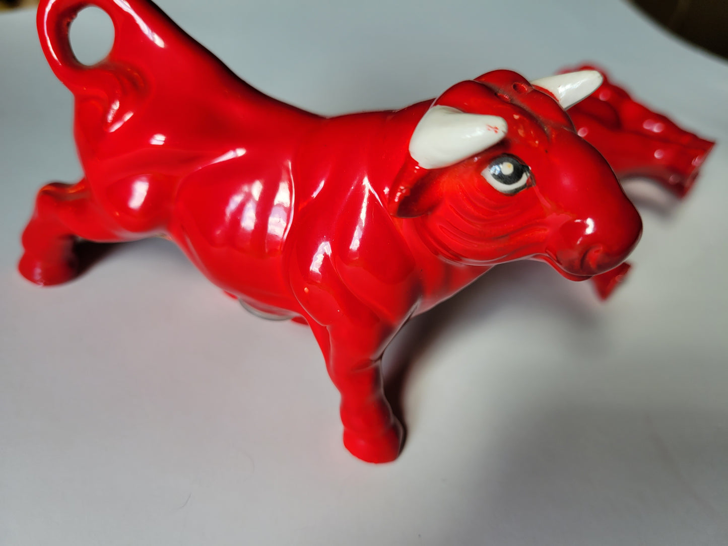 Red Bull Cow Googly Eyes 1960s Vintage Japan Salt & Pepper Shakers