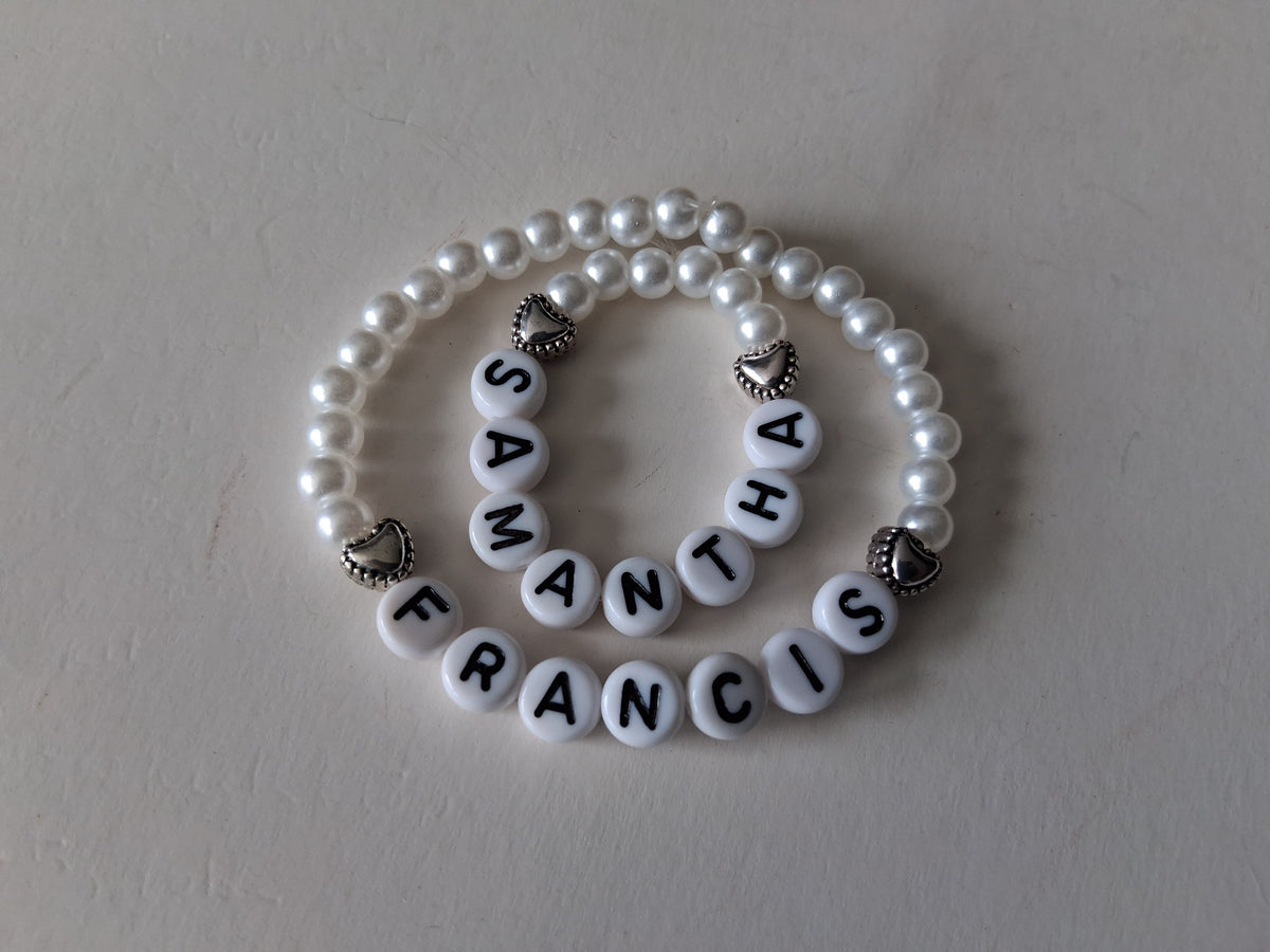 Child & Dolls Matching Name Bracelet Set *Personalized* (Elastic)