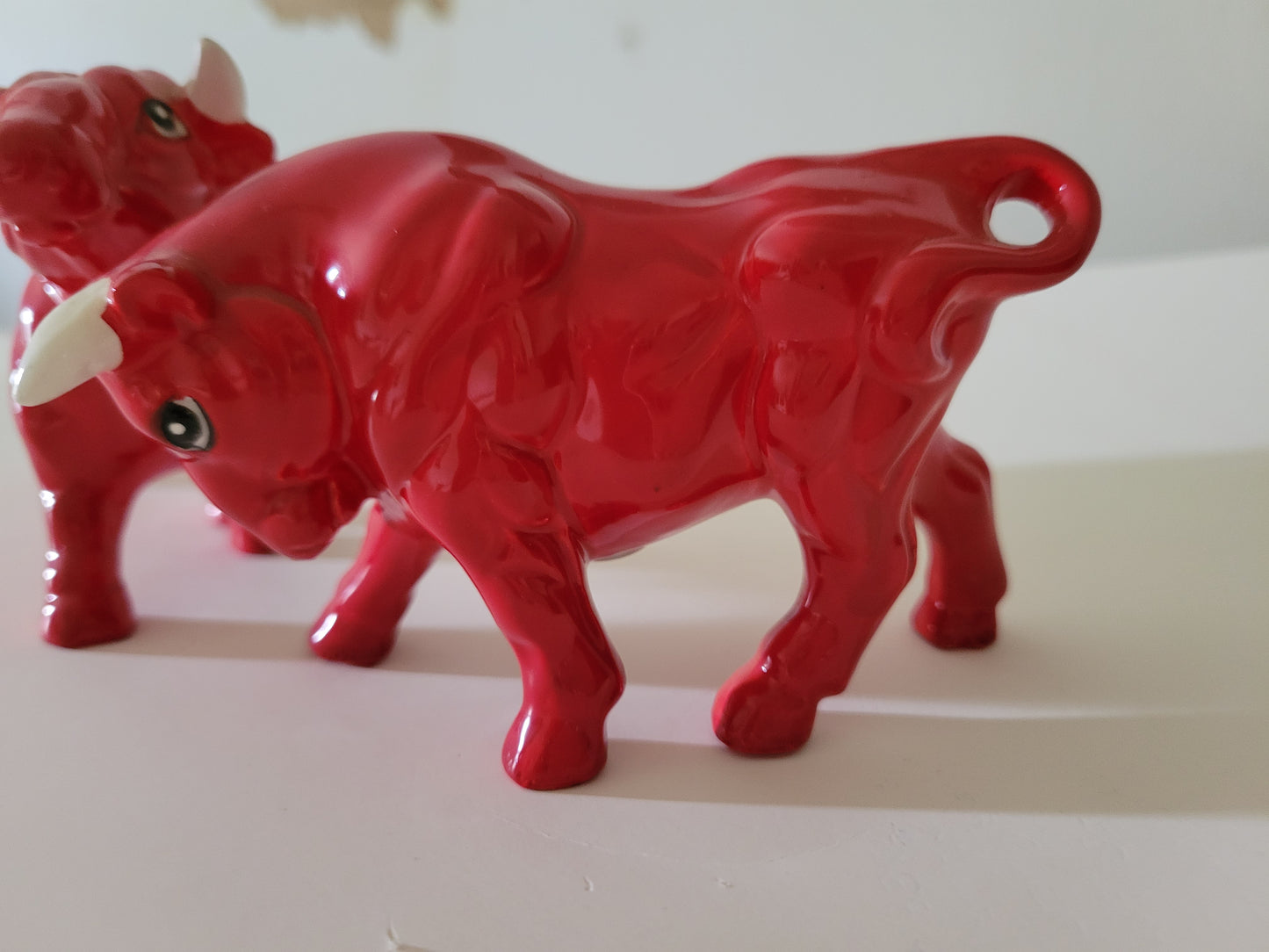Red Bull Cow Googly Eyes 1960s Vintage Japan Salt & Pepper Shakers