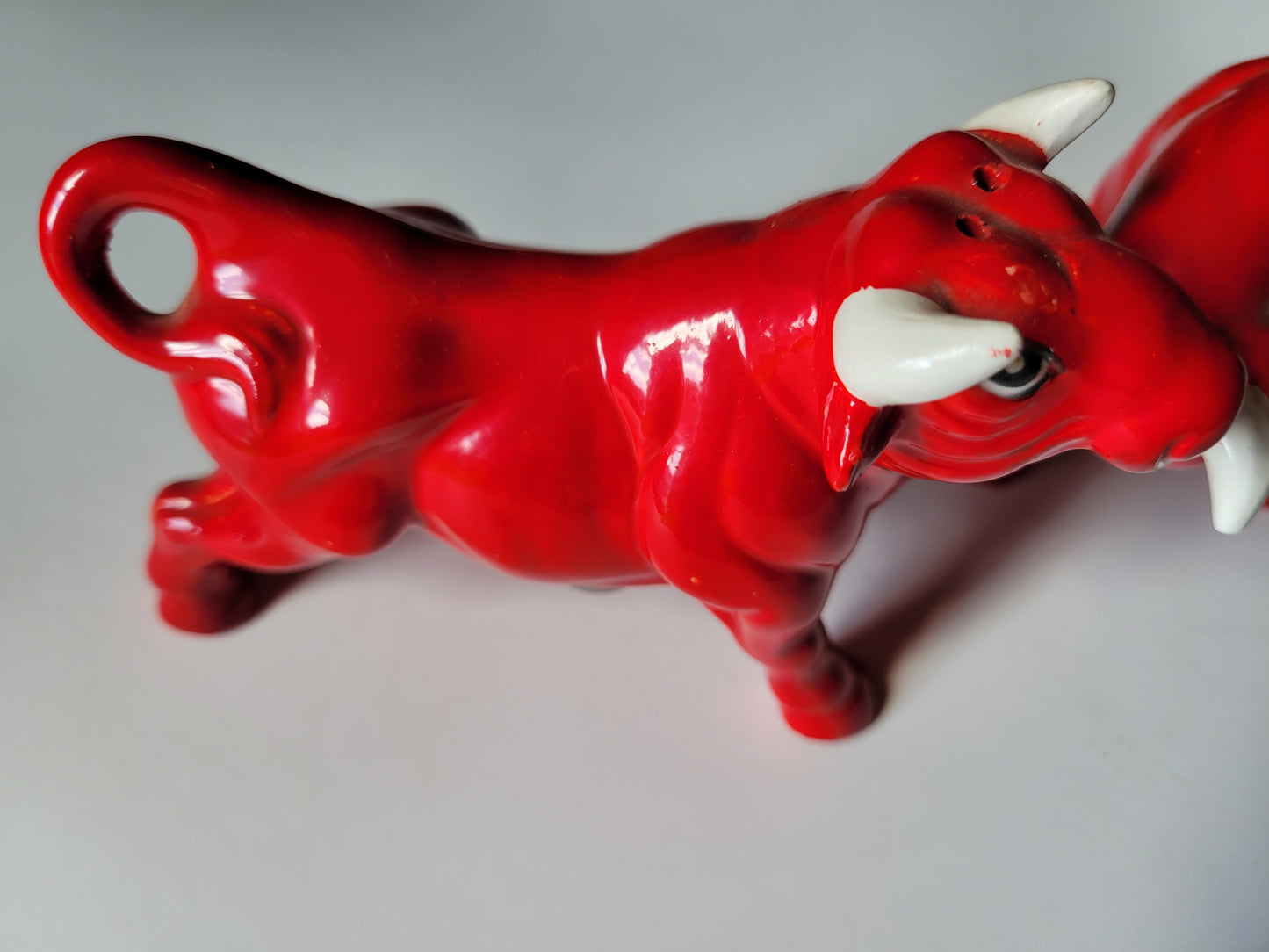 Red Bull Cow Googly Eyes 1960s Vintage Japan Salt & Pepper Shakers