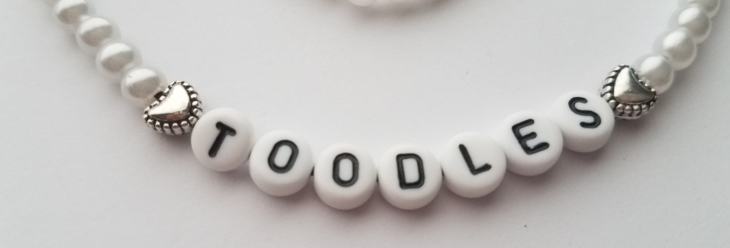 Toodles Doll Name Necklace Set Handmade fits 24 inch Doll