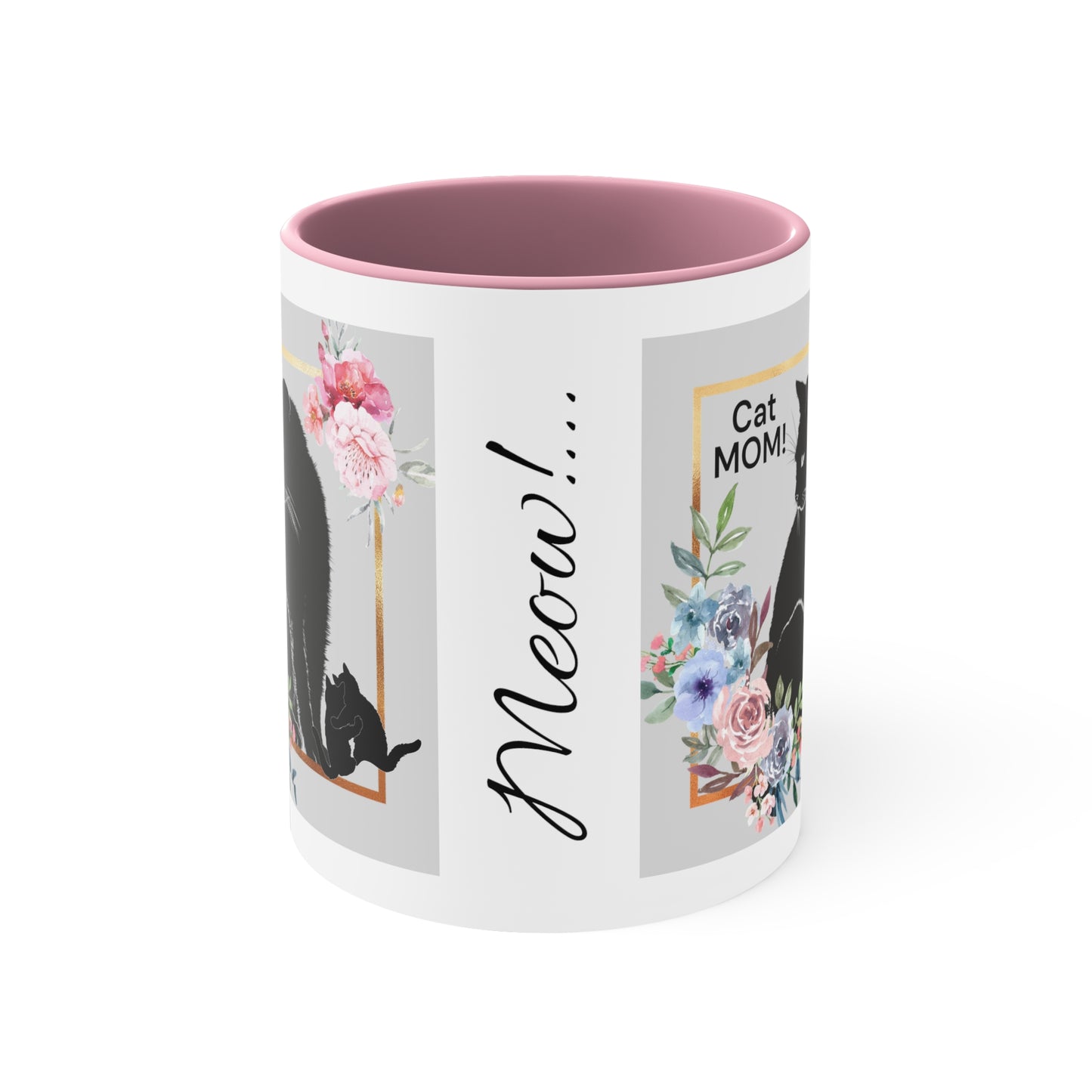 CAT MOM Meow Accent Coffee Mug, 11oz