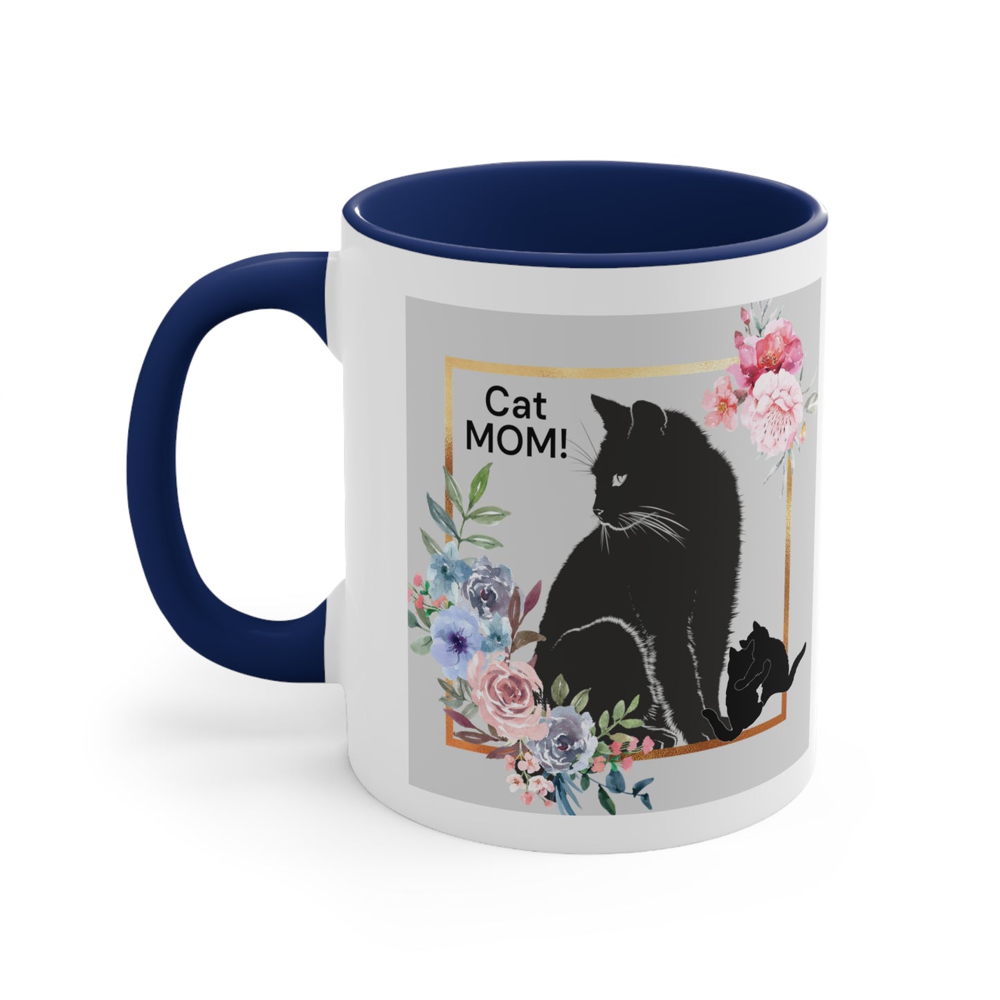 CAT MOM Meow Accent Coffee Mug, 11oz