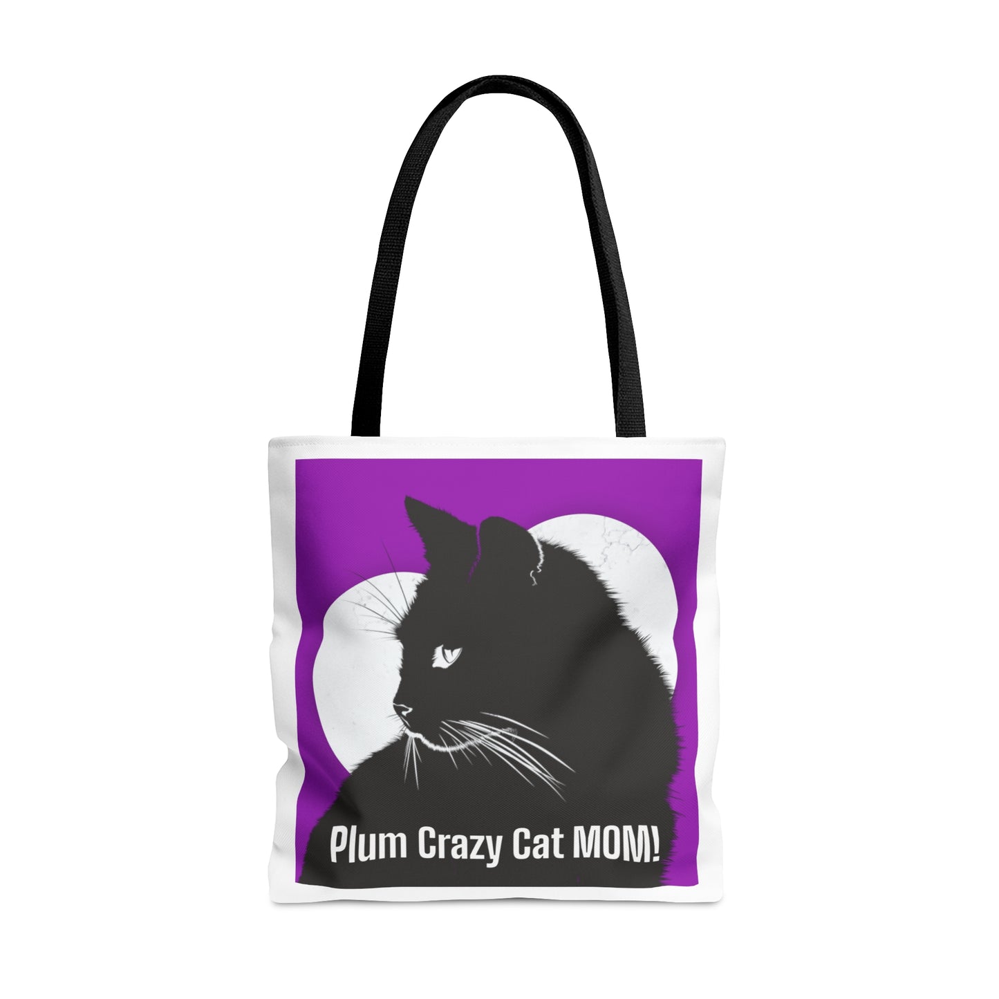 Plum Crazy CAT MOM! Tote Bag (AOP)