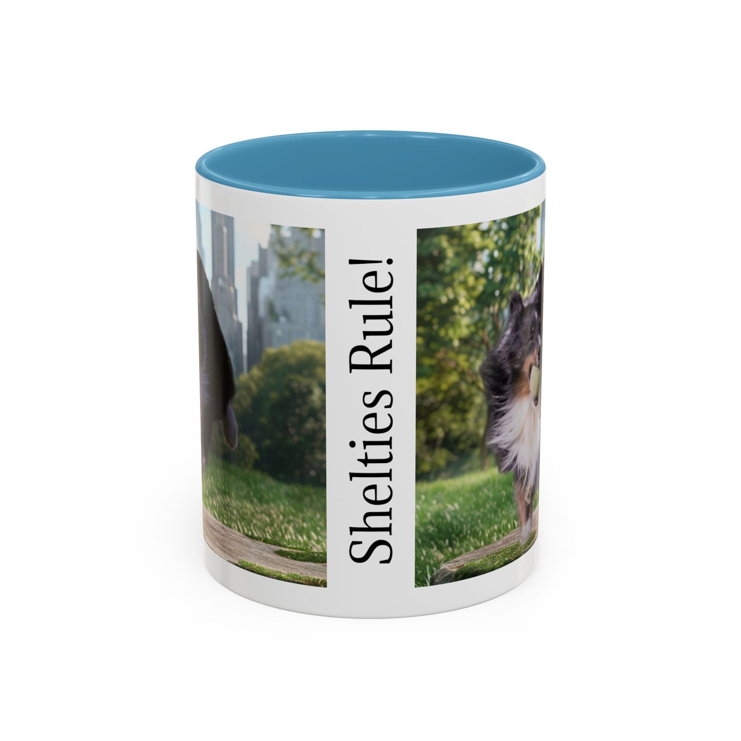 Shelties Rule! Tri Color Sheltie Coffee Mug (11oz)