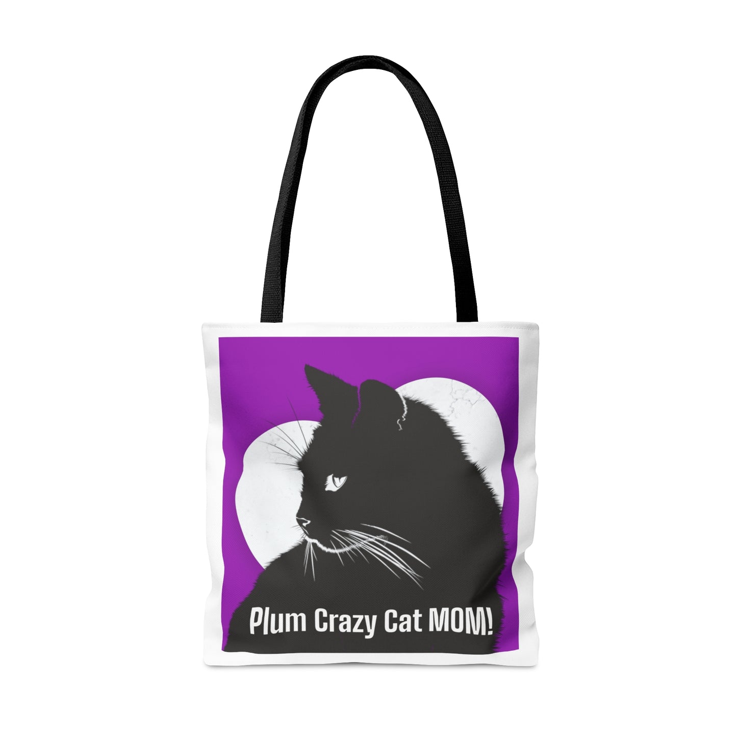 Plum Crazy CAT MOM! Tote Bag (AOP)